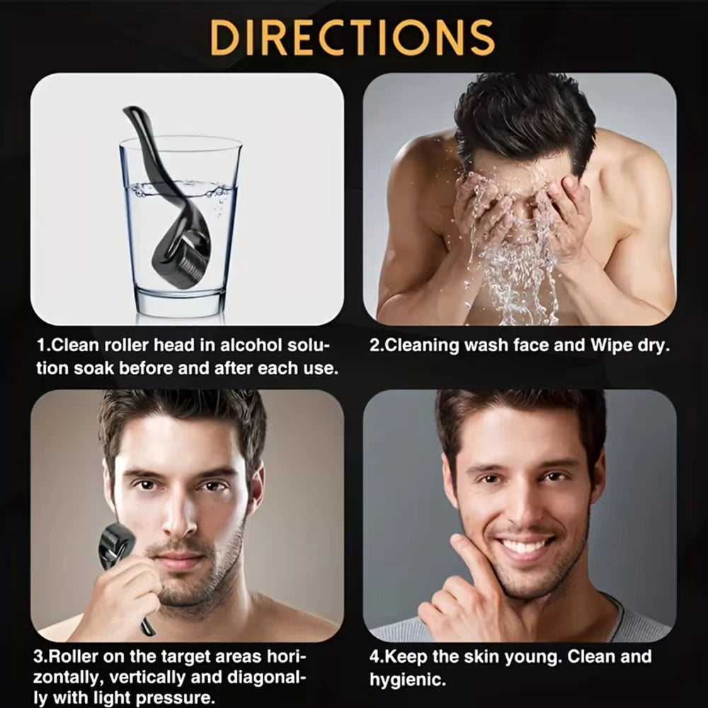 Derma Roller for Hair Beard Facial Growth for Men