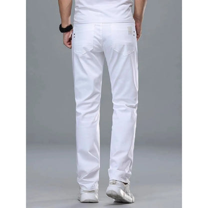 Pure White Men's Jeans Casual Pants