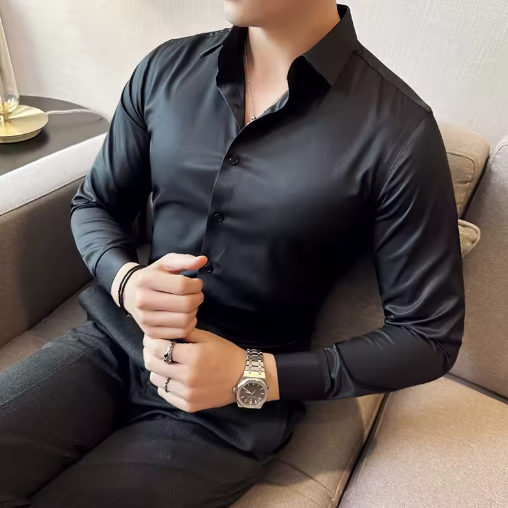 Men's Casual Non Ironing and Wrinkle Resistant Shirt