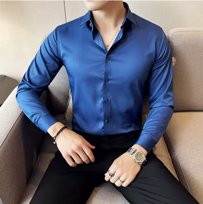 Men's Casual Non Ironing and Wrinkle Resistant Shirt