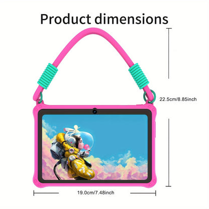 PRITOM Kids Tablet 7 Inch Android 13 4GB (2+2 VIRTUAL) RAM 32GB ROM WiFi Bluetooth Children Software Installed with Lanyard